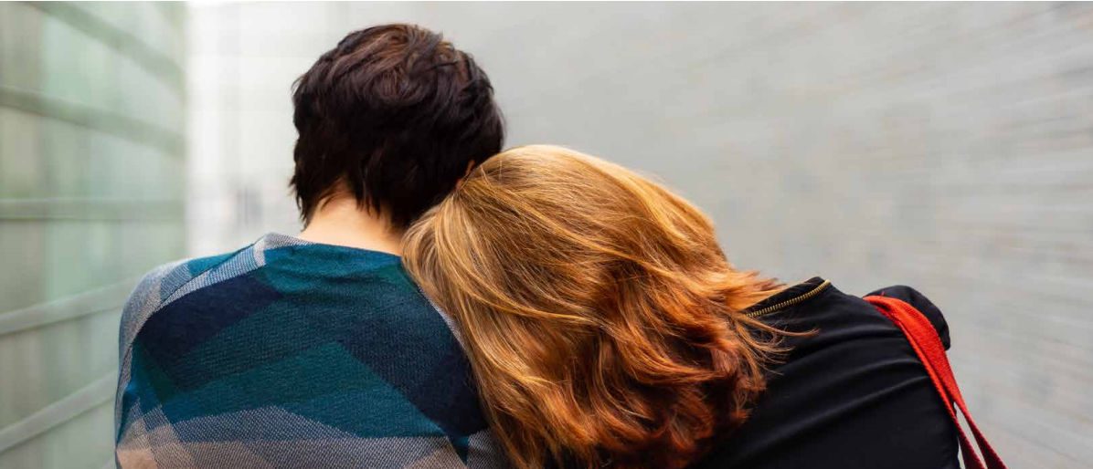 couple cuddling